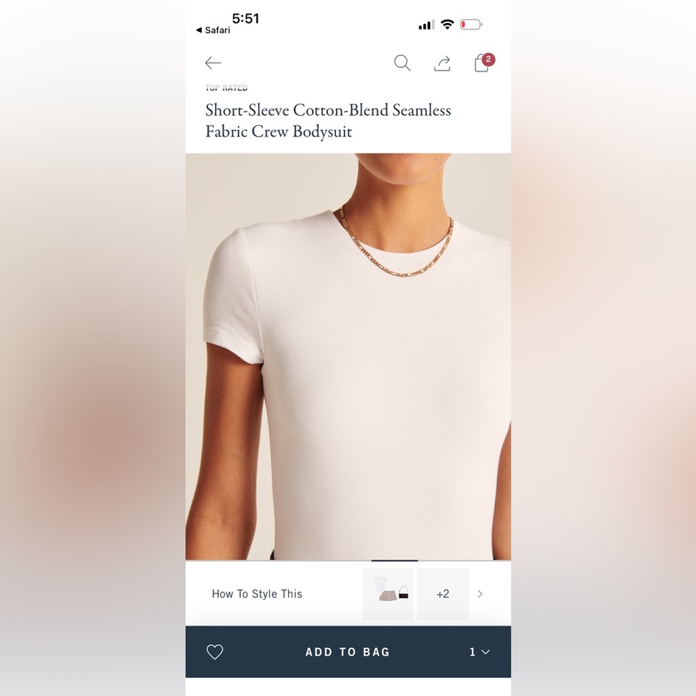 Abercrombie, short sleeve bodysuit